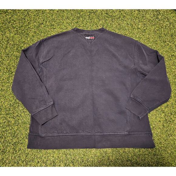 Vtg 90s Tommy Hilfiger Tommy Jeans Embroidered Crewneck Sweatshirt Size L Navy - Picture 6 of 6